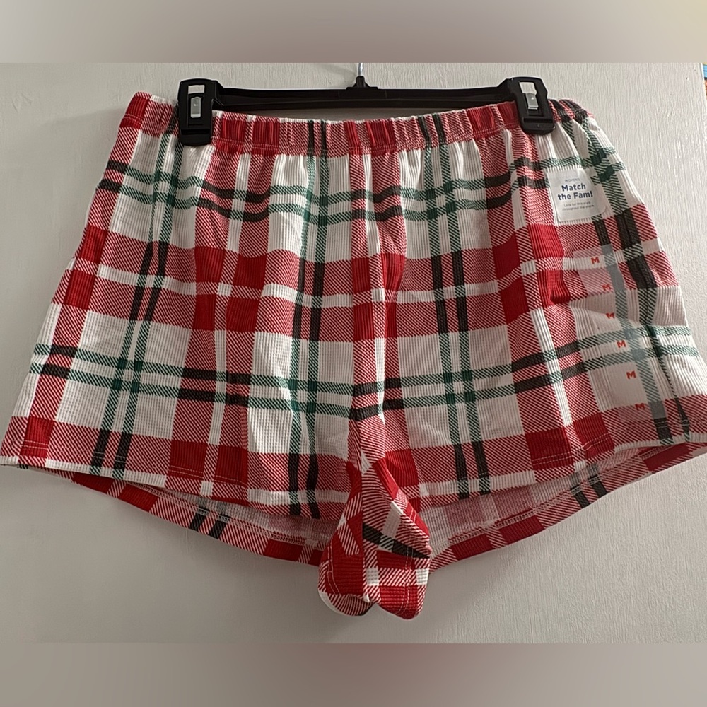 Red and White Plaid Shorts